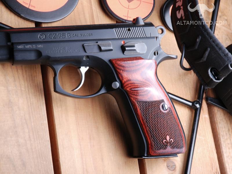 thumbnail image 2 of Handmade Turkish Walnut Checkered Grips For CZ 75 - AAA Quality 2 of 5