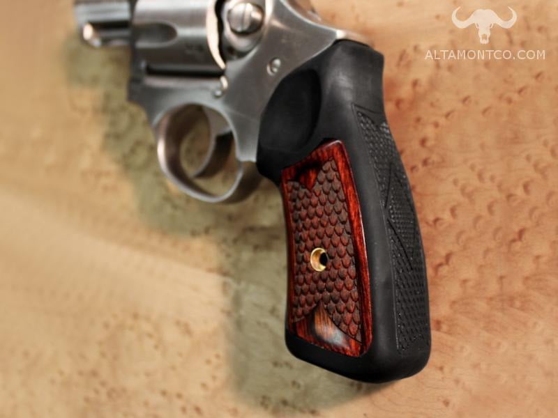 Details about Ruger Factory SP101 Grips Rubber with Altamont Wood Inserts.