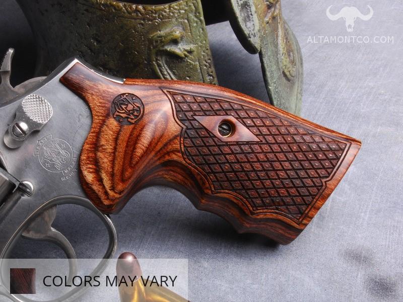 Details about   SMITH & WESSON K L FRAME SQUARE BUTT CUSTOM PRE-WAR GRIPS DIAMOND CHECKERED 