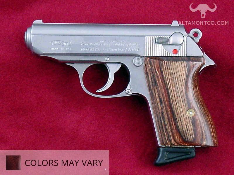 Walther-Smith & Wesson PPK Fine Checkered Walnut Pistol Grips w/Logo Beautiful! 