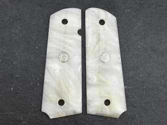 1911 Govt. Classic Panel White Pearl with S&W Medallions<br>(Retail Price: $52)