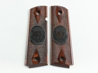 1911 Govt. Classic Panel Super Rosewood Double Diamond Checkered with U.S. Army Emblem in Oval</br>(Retail Price: $45)