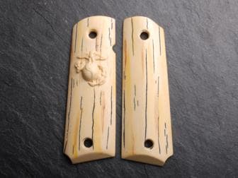 1911 Govt. Classic Panel Aged Ivory with USMC Emblem on Right Hand Panel</br>(Retail Price: $68)