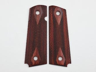 1911 Govt. SLIMTECH® Super Rosewood Double Diamond Checkered (No Border) with Ambi Safety Cut & Slim Bushings/Screws<br>(Retail Price: $58)