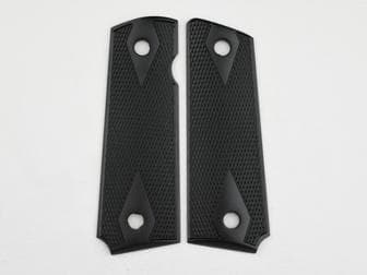 1911 Govt. SLIMTECH® Black Linen Micarta Double Diamond Checkered w/Slim Bushings/Screws<br>(Retail Price: $60)