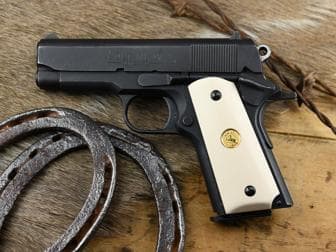 1911 Compact/Officer Classic Panel Bonded Ivory with Gold Medallions