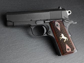 1911 Compact Classic Panel Super Rosewood Spanish Diamond with Gold Horse
