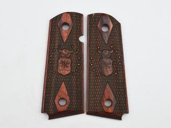 1911 Compact/Officer Classic Panel Super Rosewood Double Diamond Checkered with Air Force Logo</br>(Retail Price: $58)