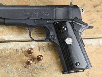 1911 Compact/Officer Classic Panel Silverblack with Silver Medallions