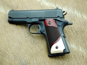 1911 Compact/Officer Dual Panel Super Rosewood/Bonded Ivory Checkered