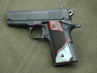 1911 Compact/Officer Dual Panel Super Rosewood/White Pearl Checkered