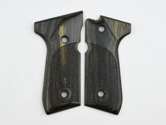 Beretta 92F Classic Panel Silverblack Low Profile Checkered Fleur-de-Lis<br>(Retail Price: $45)