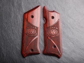 Ruger Mark III Classic Panel Super Rosewood Checkered with Ruger Logo</br>(Retail Price: $48)