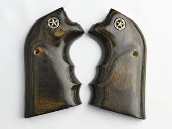Ruger Blackhawk Oversize Fingergroove Silverblack with Lone Star Medallions<br>(Retail Price: $65)