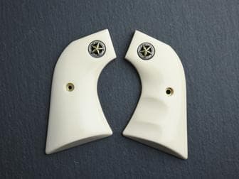 Ruger New Vaquero Fingergroove Panel Bonded Ivory with Lone Star Medallions</br>(Retail Price: $55)