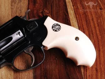 S&W J Round Combat Bonded Ivory with Laser Logo