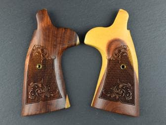 S&W N Square Target Ndale Checkered Engraved<br>(Retail Price: $60)